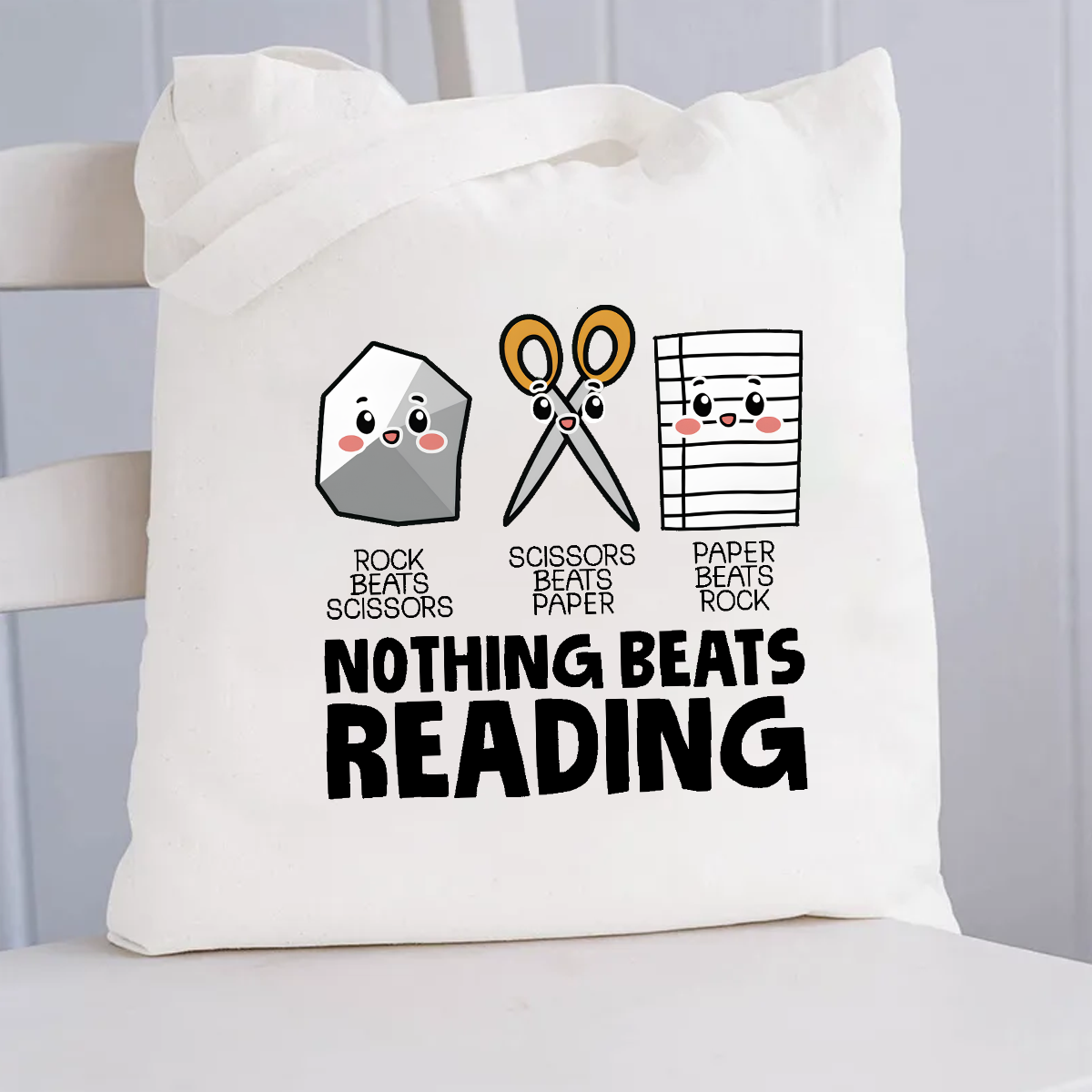 Nothing Beats Reading Canvas Tote Bag