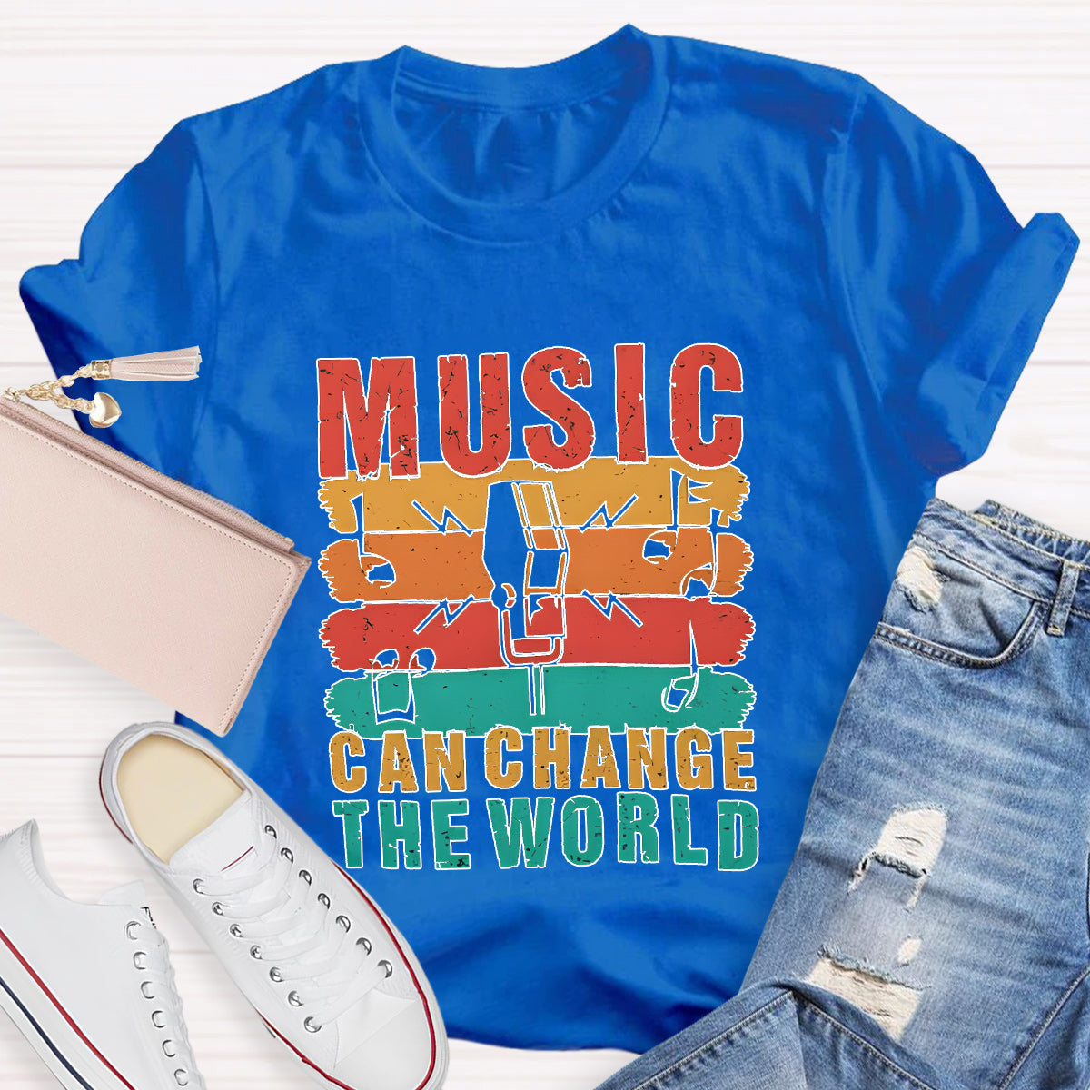 Music Can Change The World Teacher T-Shirt