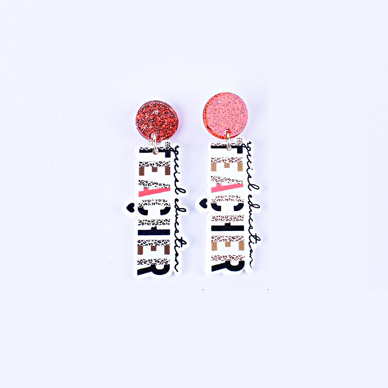 Rainbow Pencil Teacher Earrings