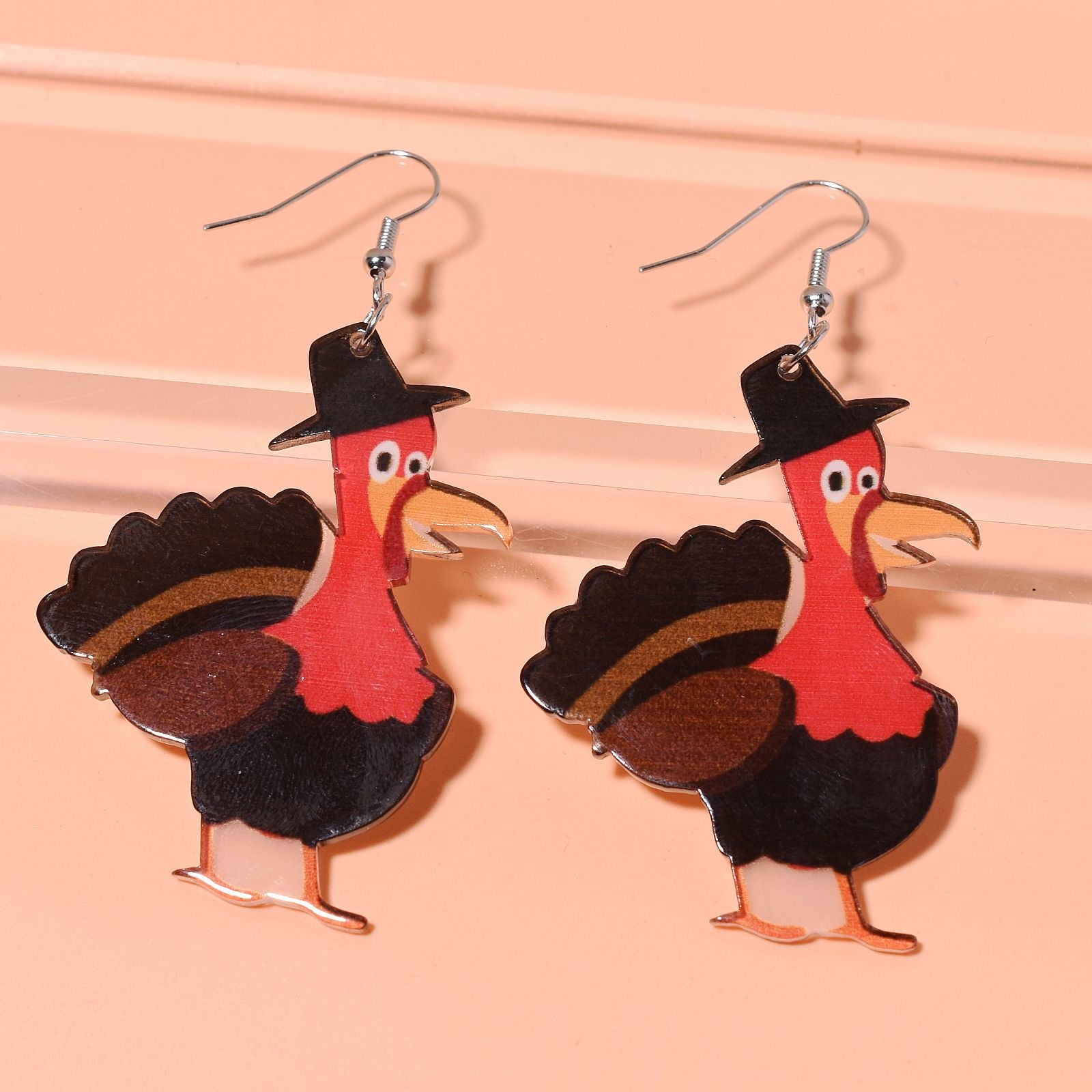 Thanksgiving Turkey Acrylic Earrings