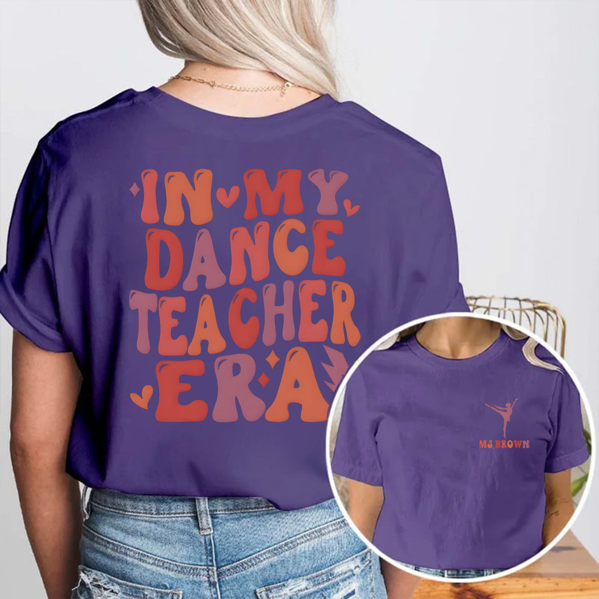 Personalized Name In My Dance Era Double Printed T-shirt