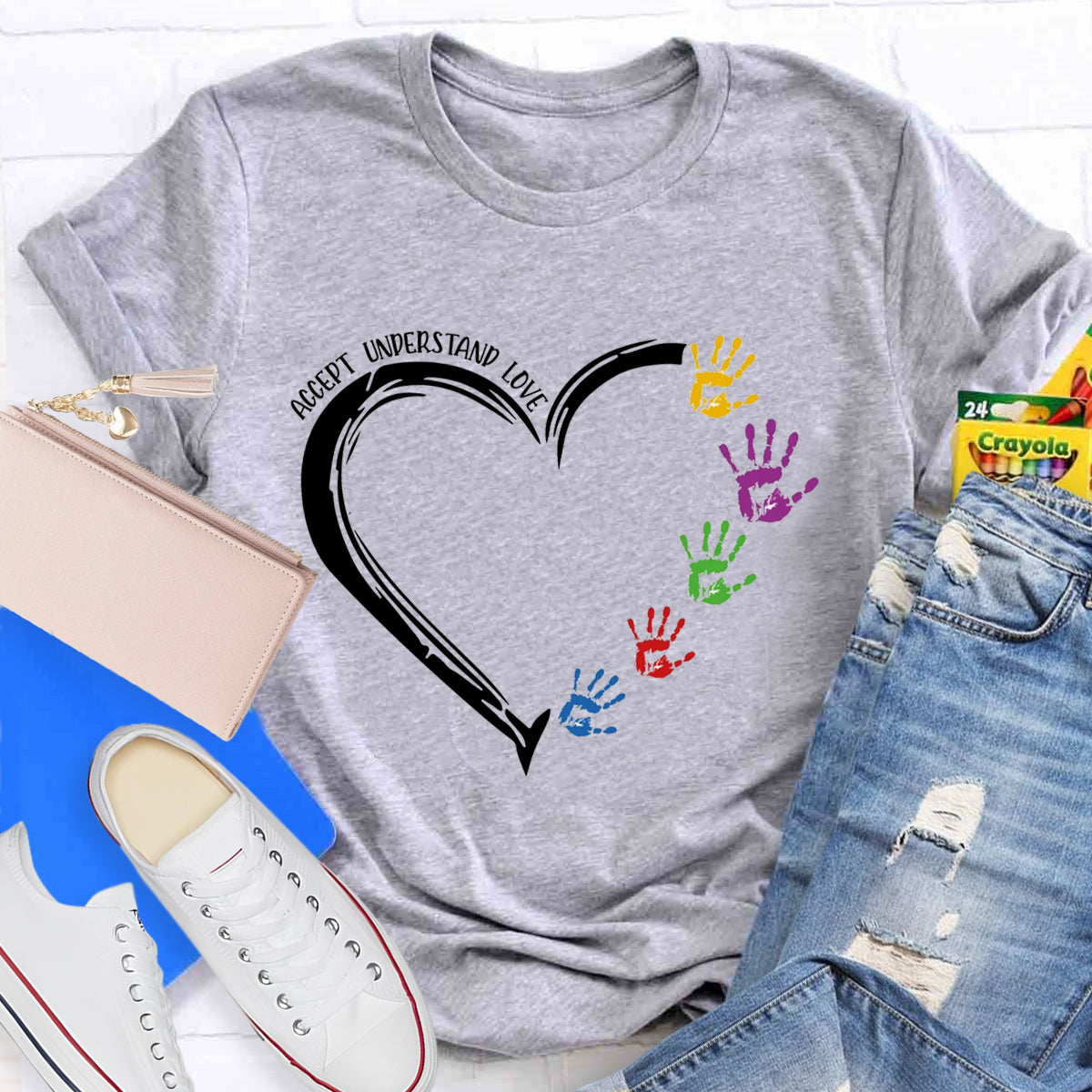 Accept Understand Love Love Hands T-Shirt