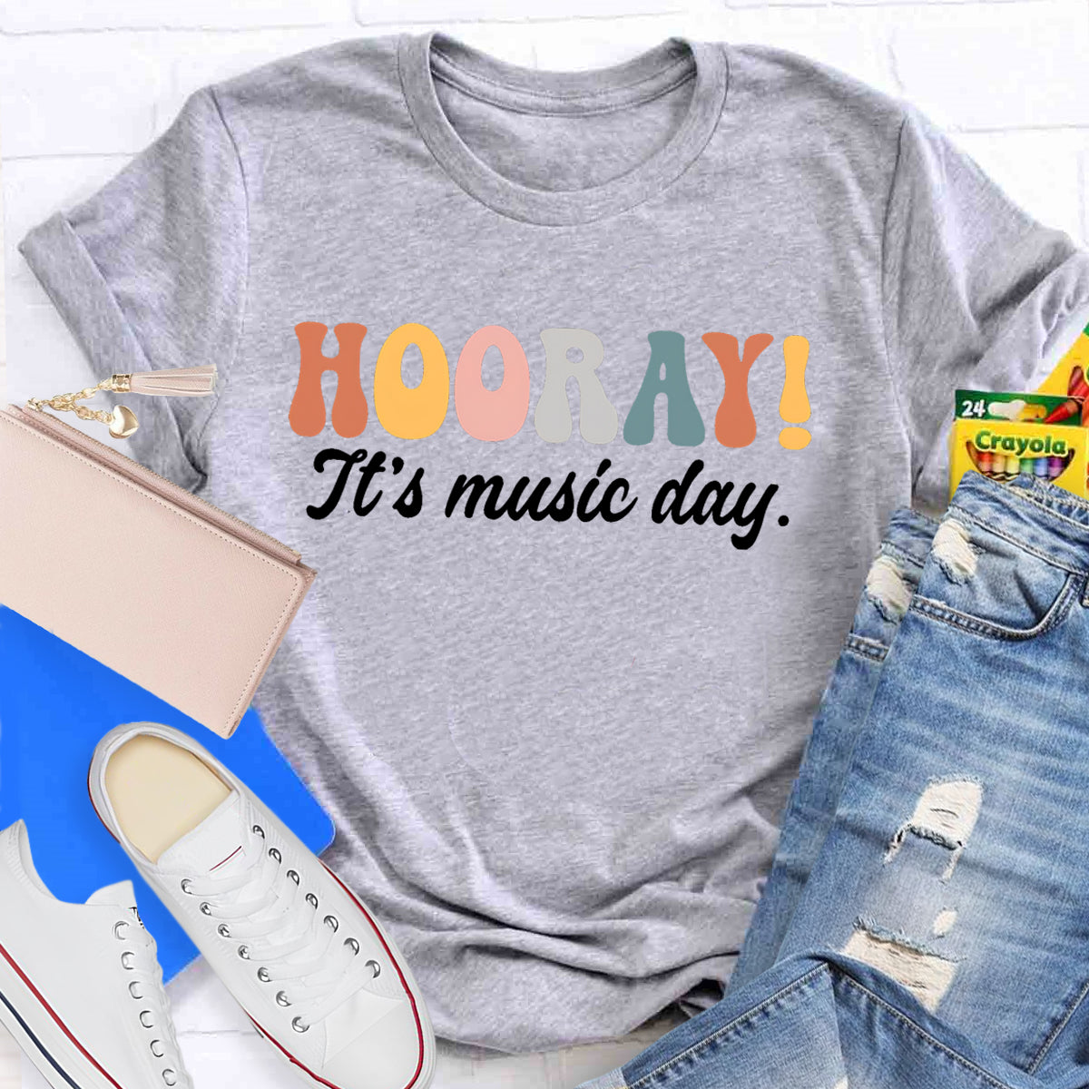 Hooray It's Music Day Teacher T-Shirt