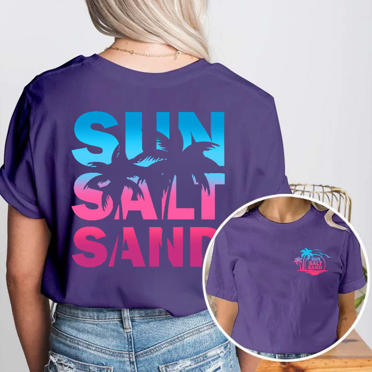 Sun Salt Sand Double Printed T-shirt