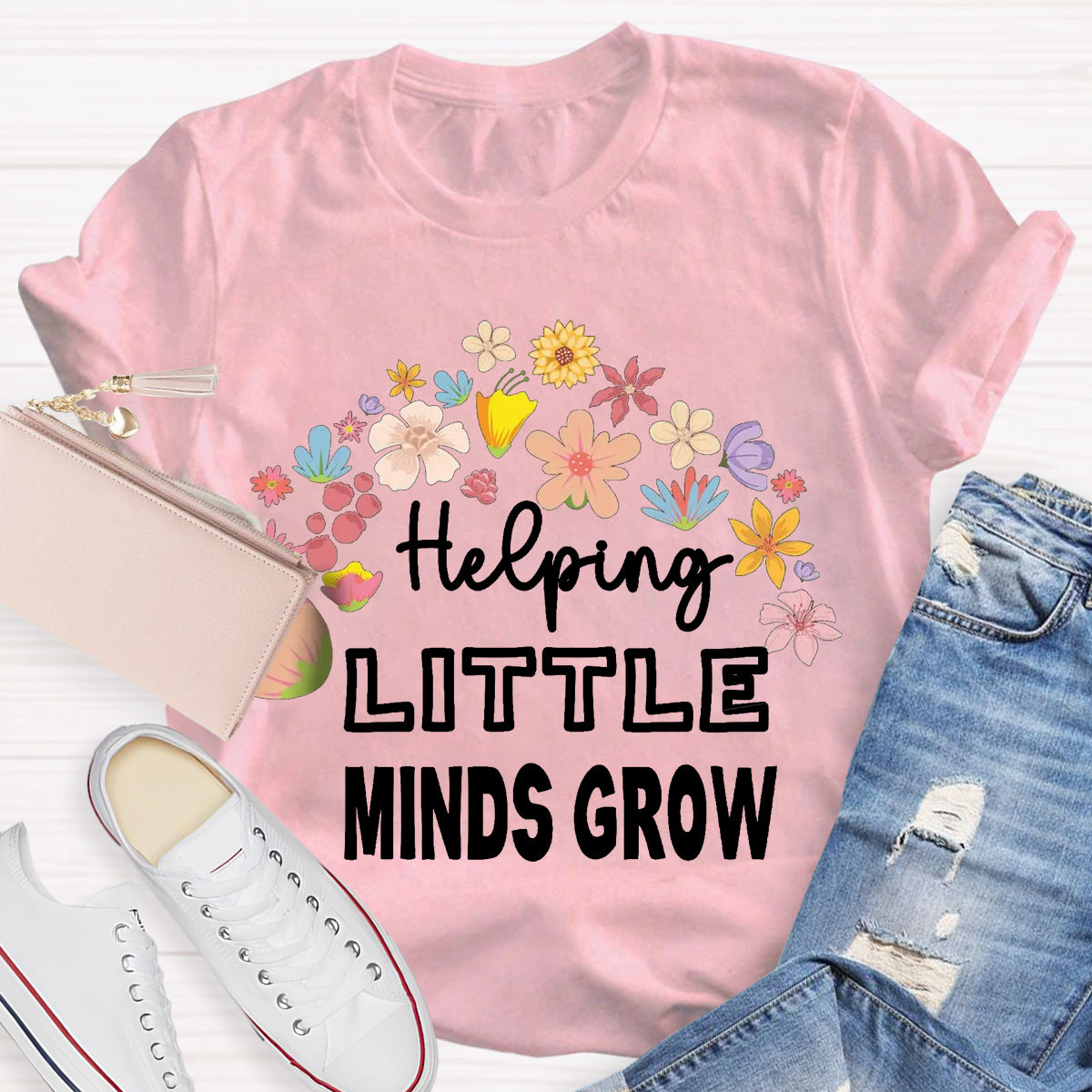 Helping Little Minds Grow Floral T-Shirt