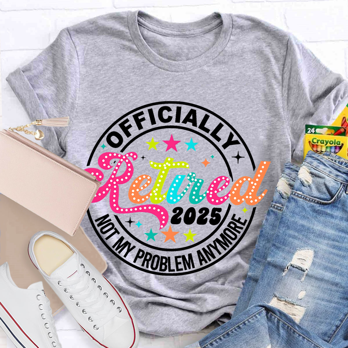 Personalize Year Retired Star Teacher T-Shirt