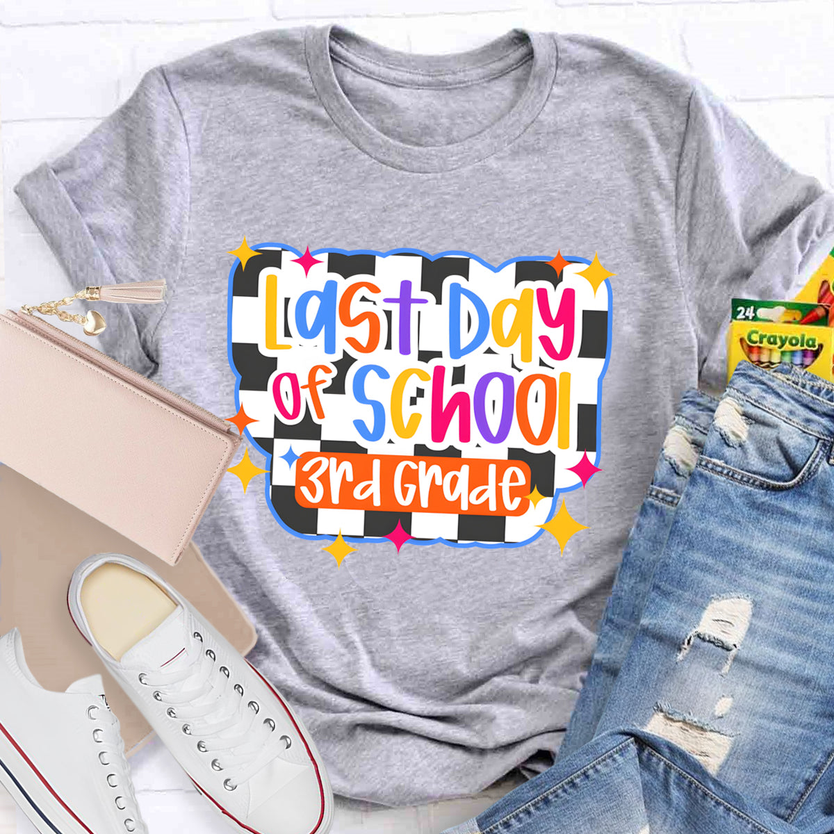 Personalize Grade Last Day Of School Teacher T-Shirt