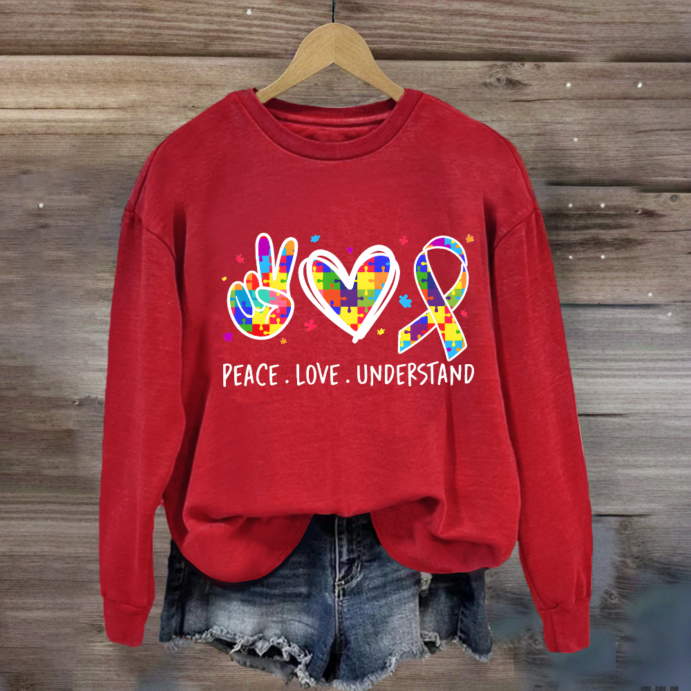 Peace Love Understand Teacher Sweatshirt