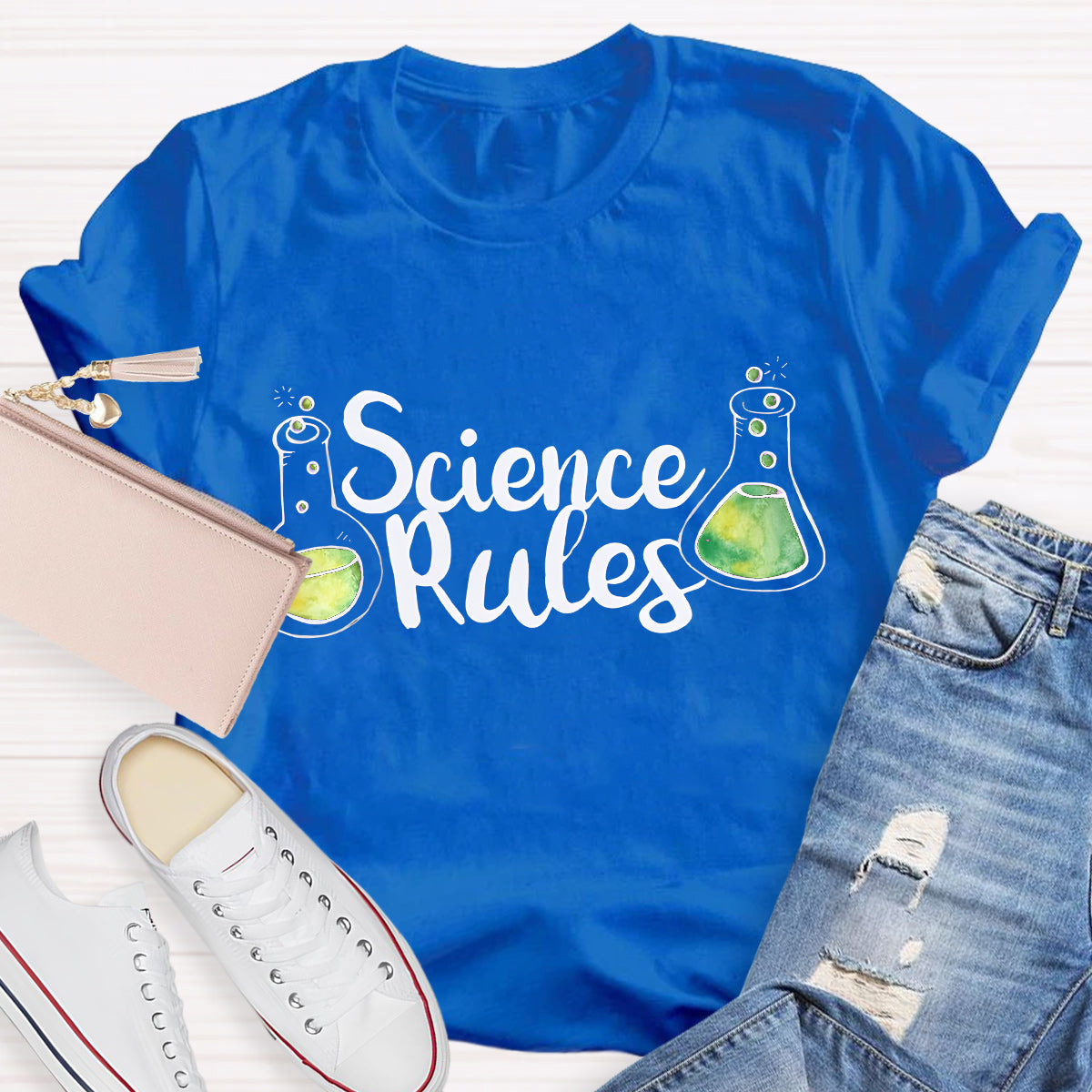 Science Rules Teacher T-Shirt