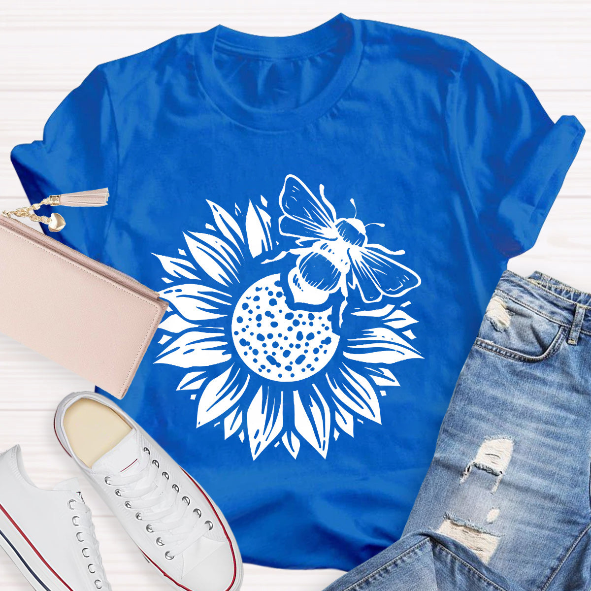 Bee Kind Sunflower Teacher T-Shirt
