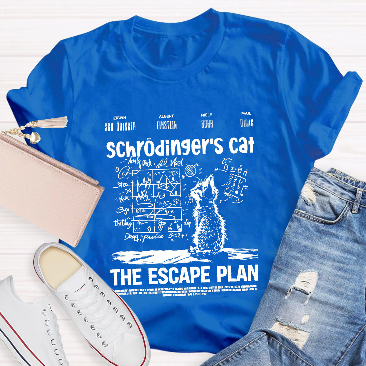 Schrödinger's Cat Escape Plan Math Teacher T-Shirt