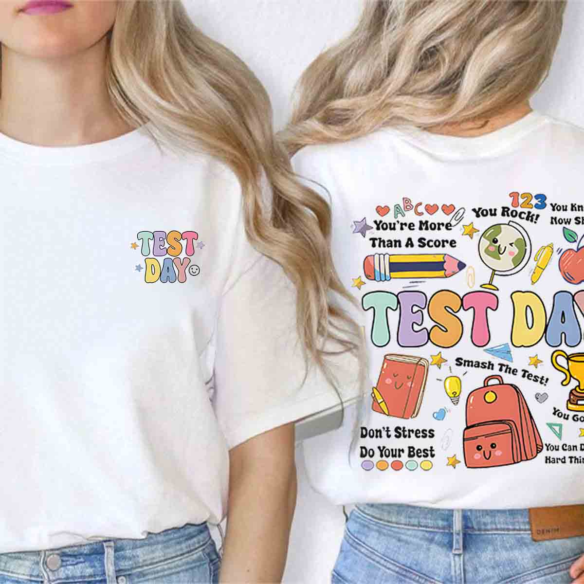 Rock The Test Day Double Printed T-shirt