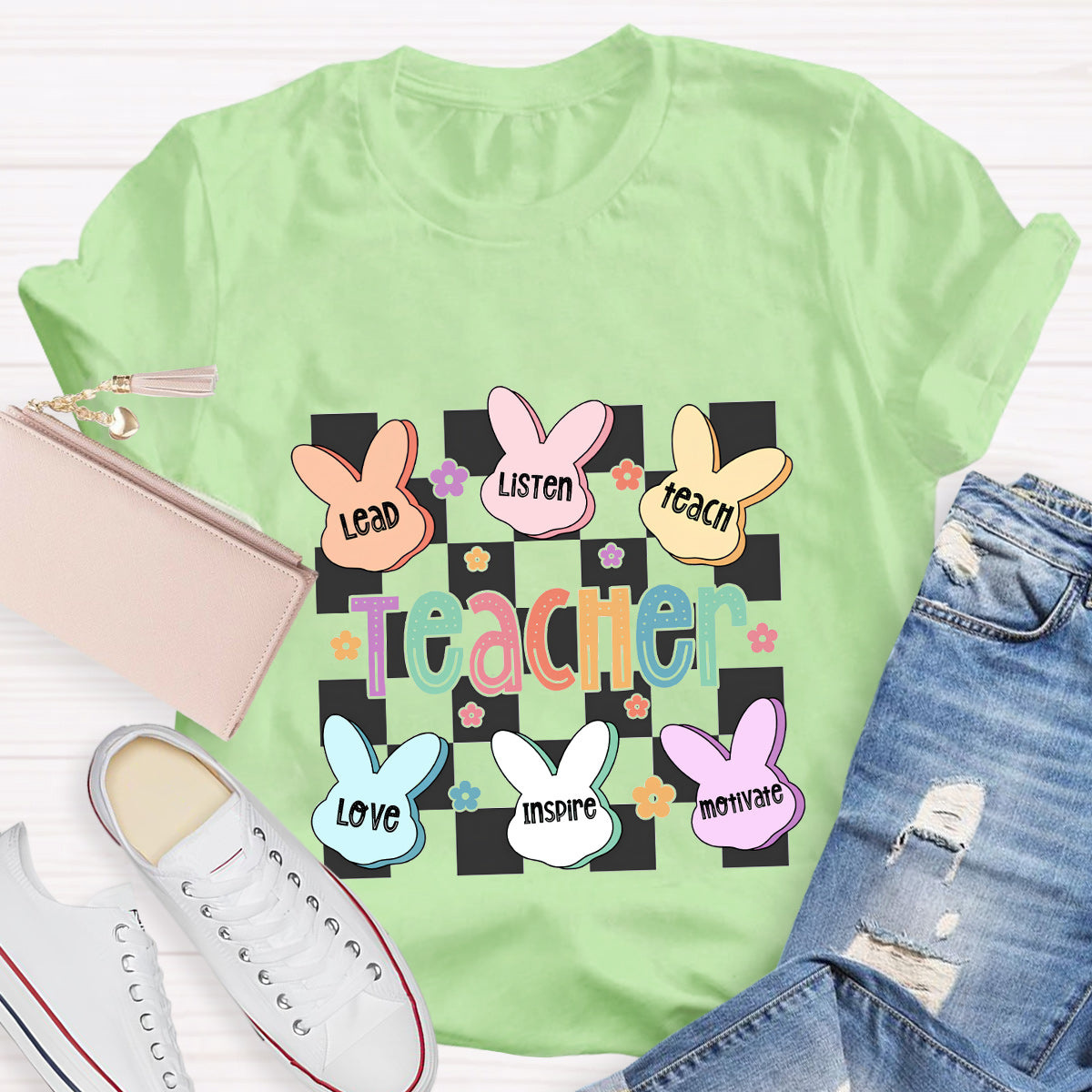 Teacher Of The Sweetest Bunnies Teacher T-Shirt