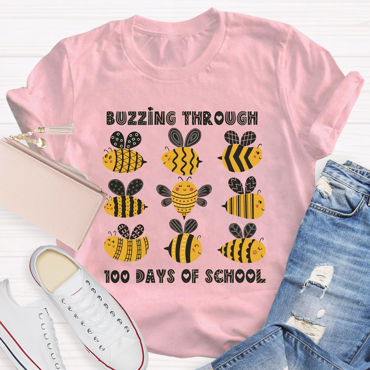 Buzzing Through 100 Days Of School T-Shirt