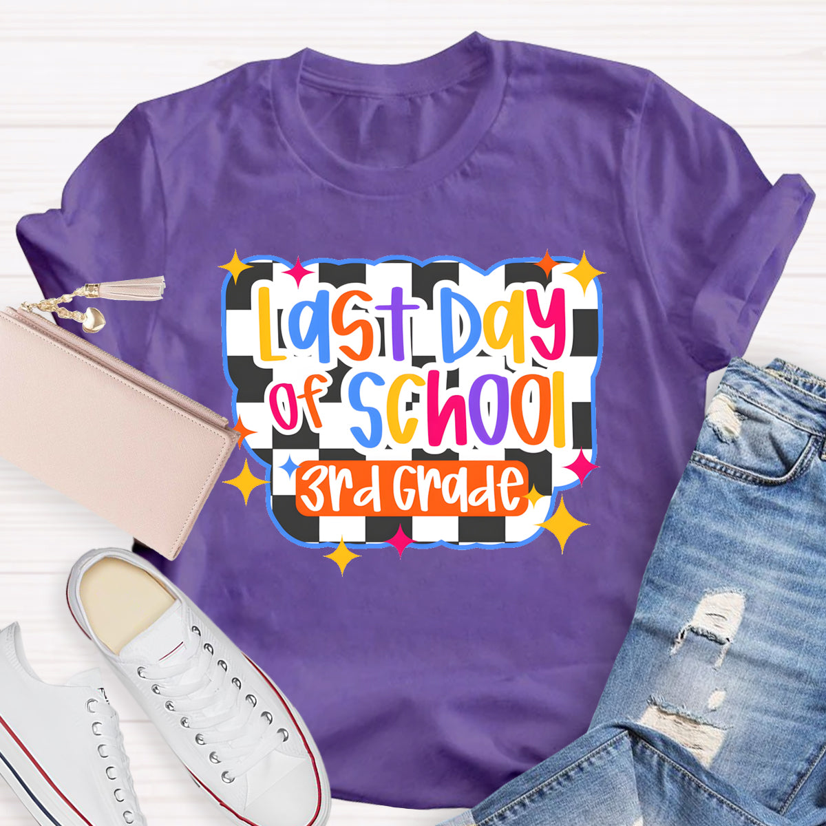 Personalize Grade Last Day Of School Teacher T-Shirt