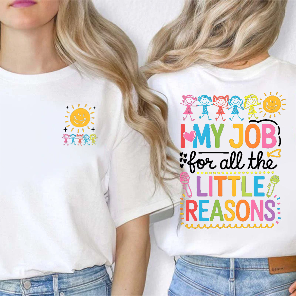 I Love My Job For All The Litter Reasons Double Printed T-shirt