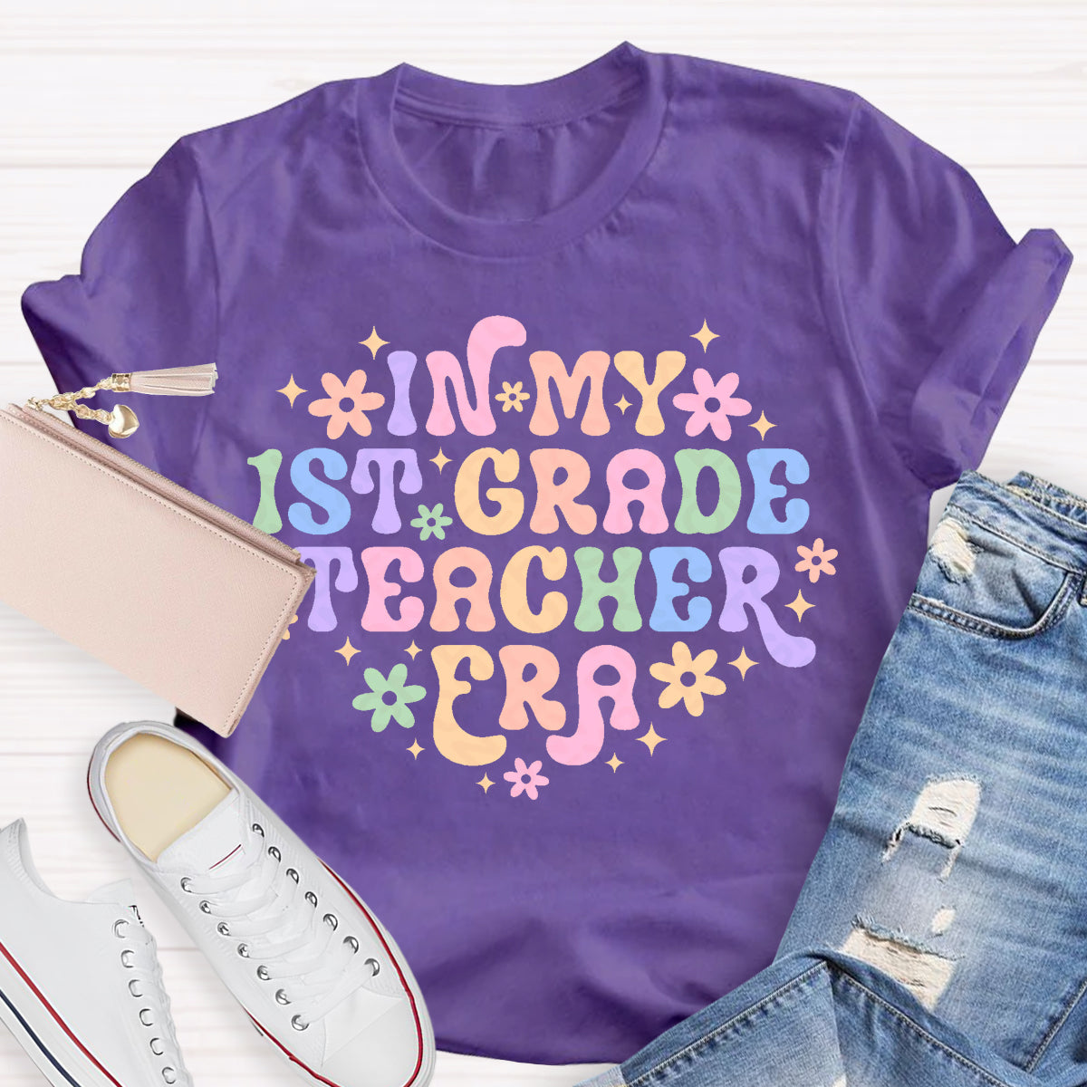 Personalize Grade Teacher Era Teacher T-Shirt