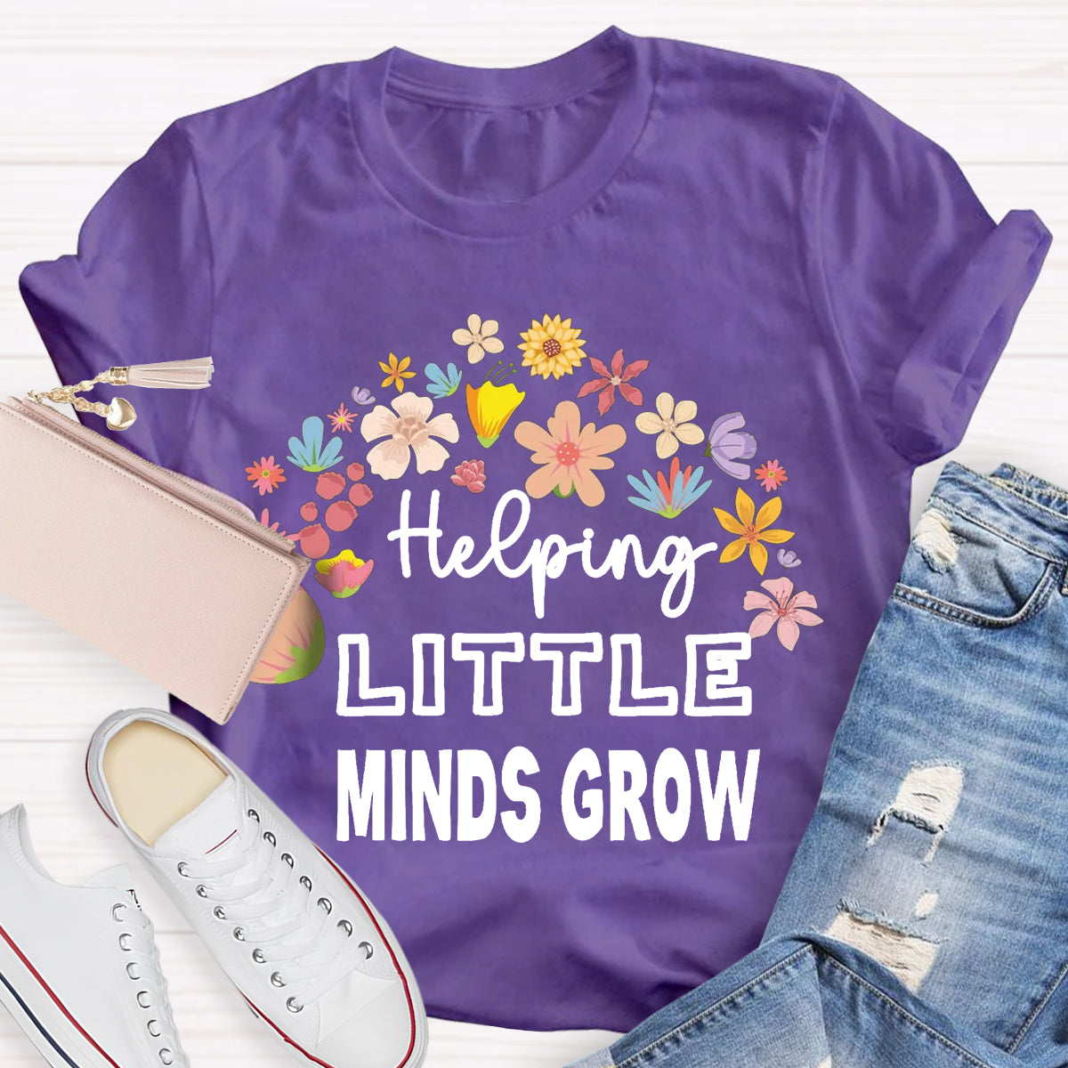 Helping Little Minds Grow Floral T-Shirt