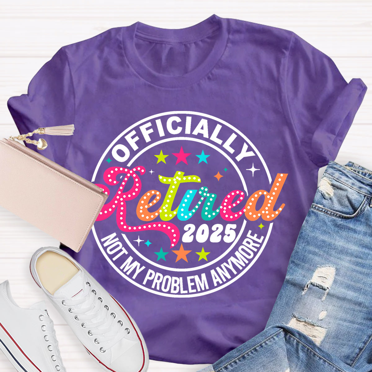 Personalize Year Retired Star Teacher T-Shirt