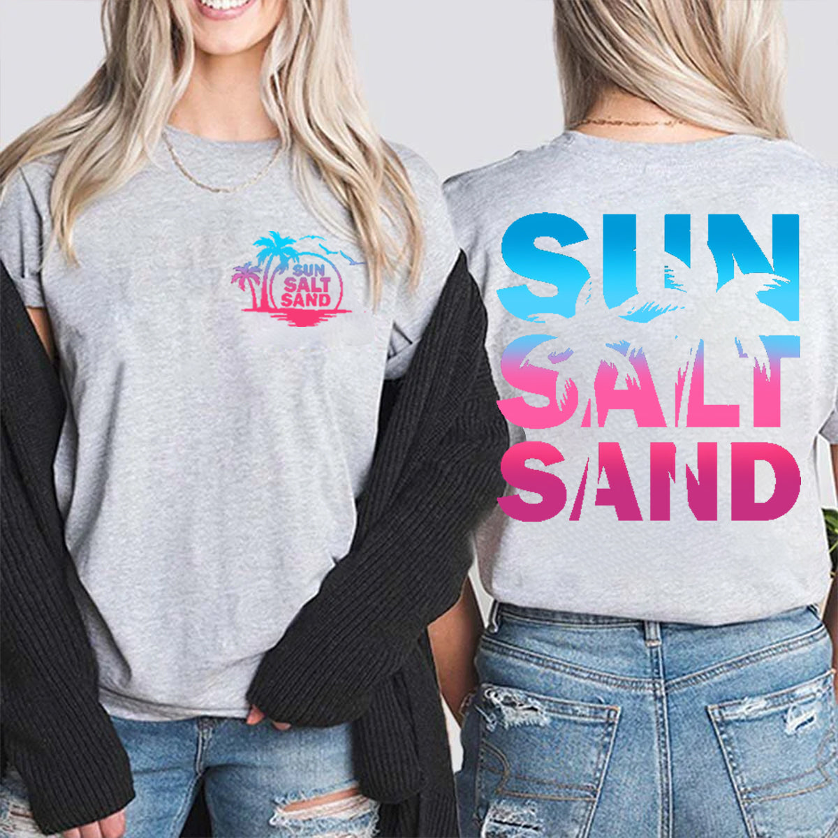 Sun Salt Sand Double Printed T-shirt