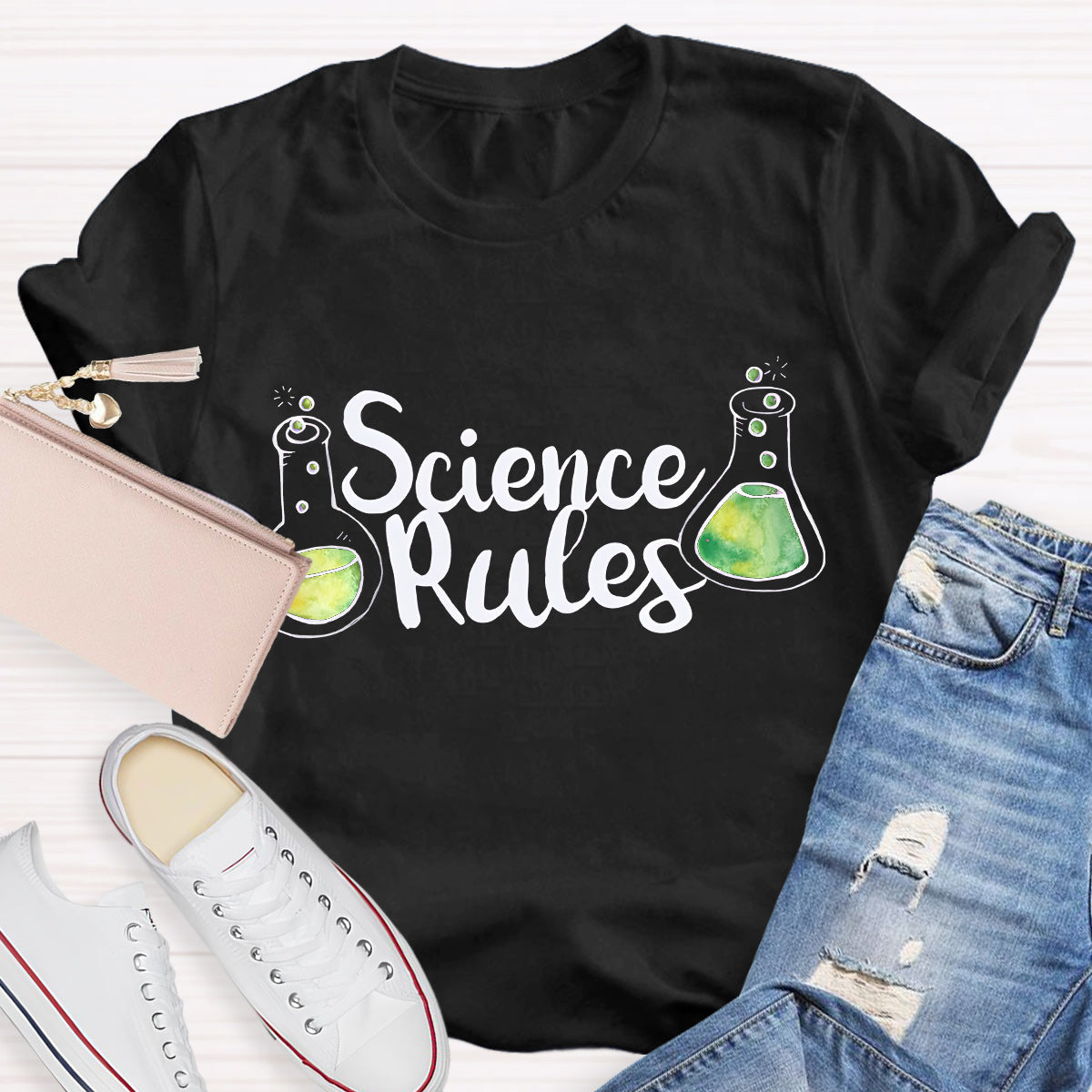 Science Rules Teacher T-Shirt
