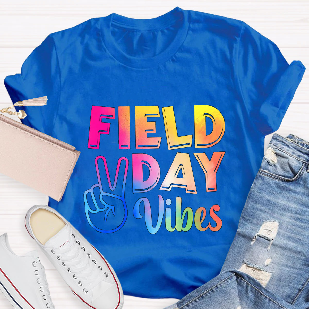 Field Day Vibes Teacher T-Shirt