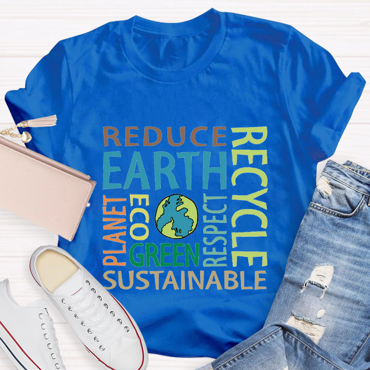 Reduce Recycle Respect Planet Earth Day T-Shirt