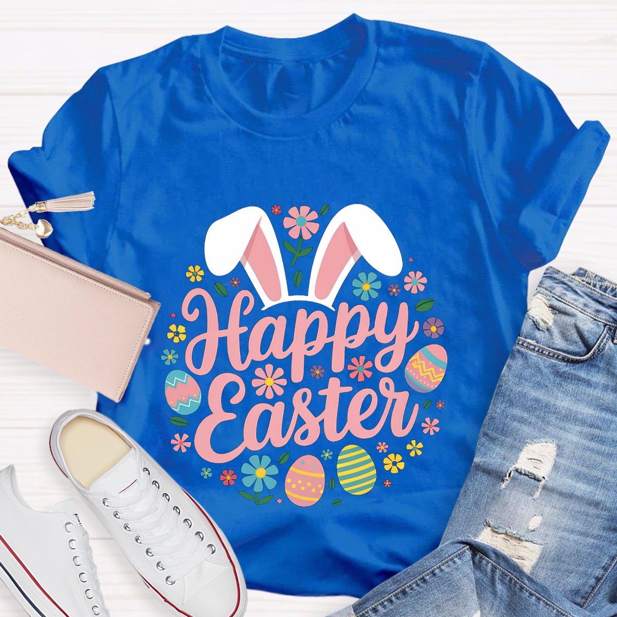 Happy Easter Bunny Teacher T-Shirt