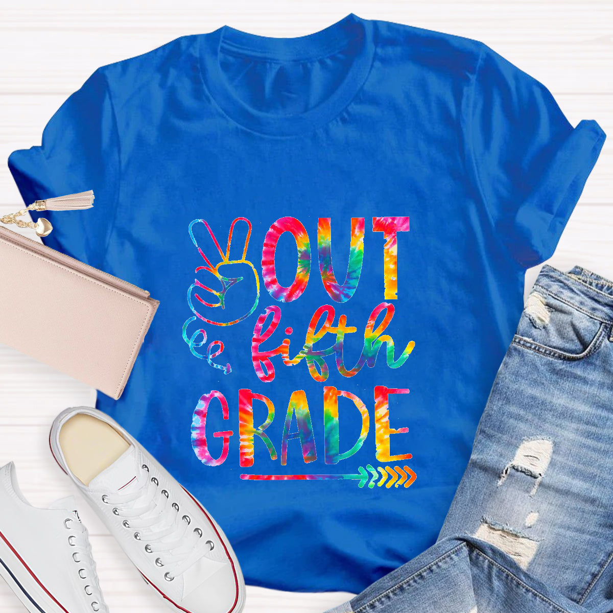 Personalized Grade Out Fifth Grade Teacher T-Shirt
