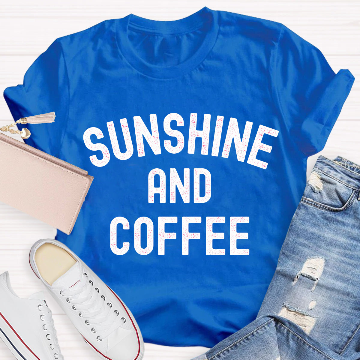 Sunshine And Coffee Teacher T-Shirt