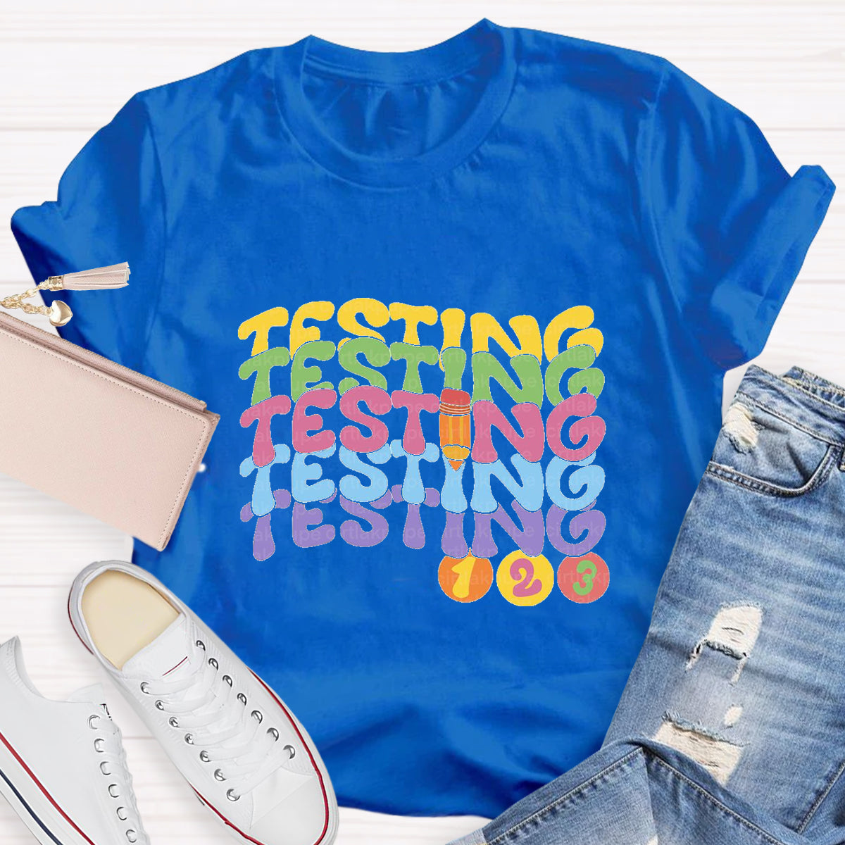Testing Test Day 123 Teacher T-Shirt