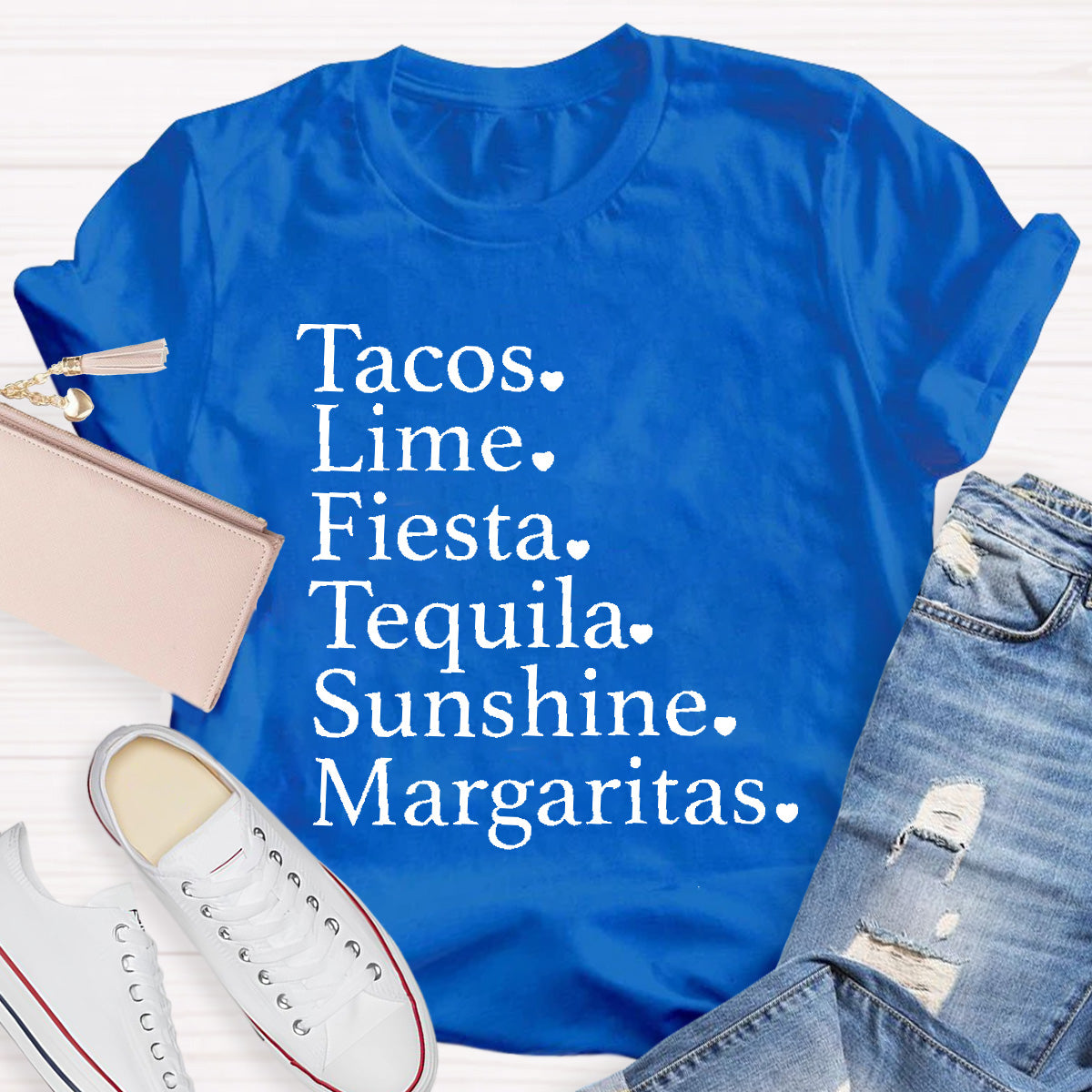 Tacos Lime Fiesta Tequila Margaritas Spanish Teacher T-Shirt