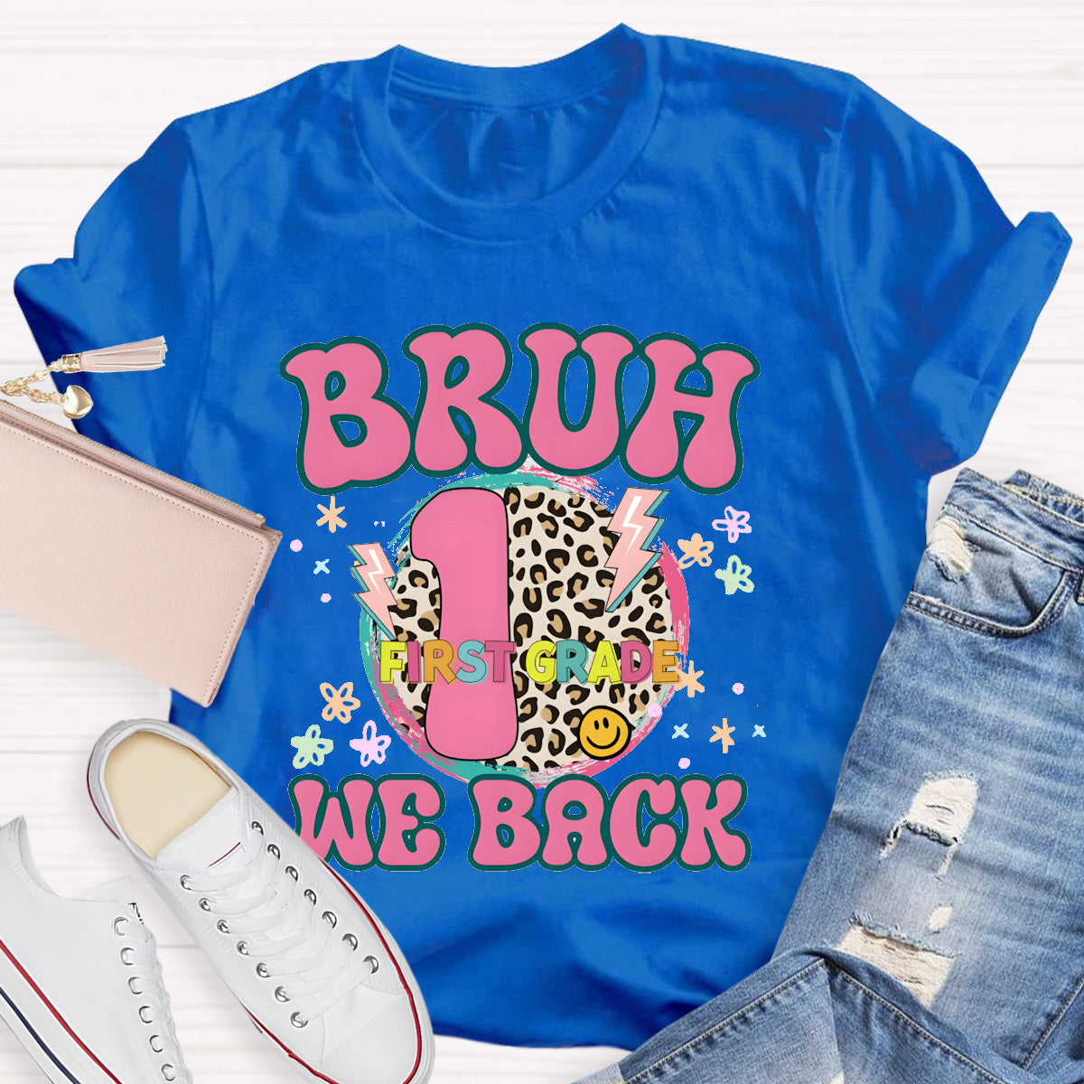 Personalized Grade Bruh We Back Teacher T-Shirt