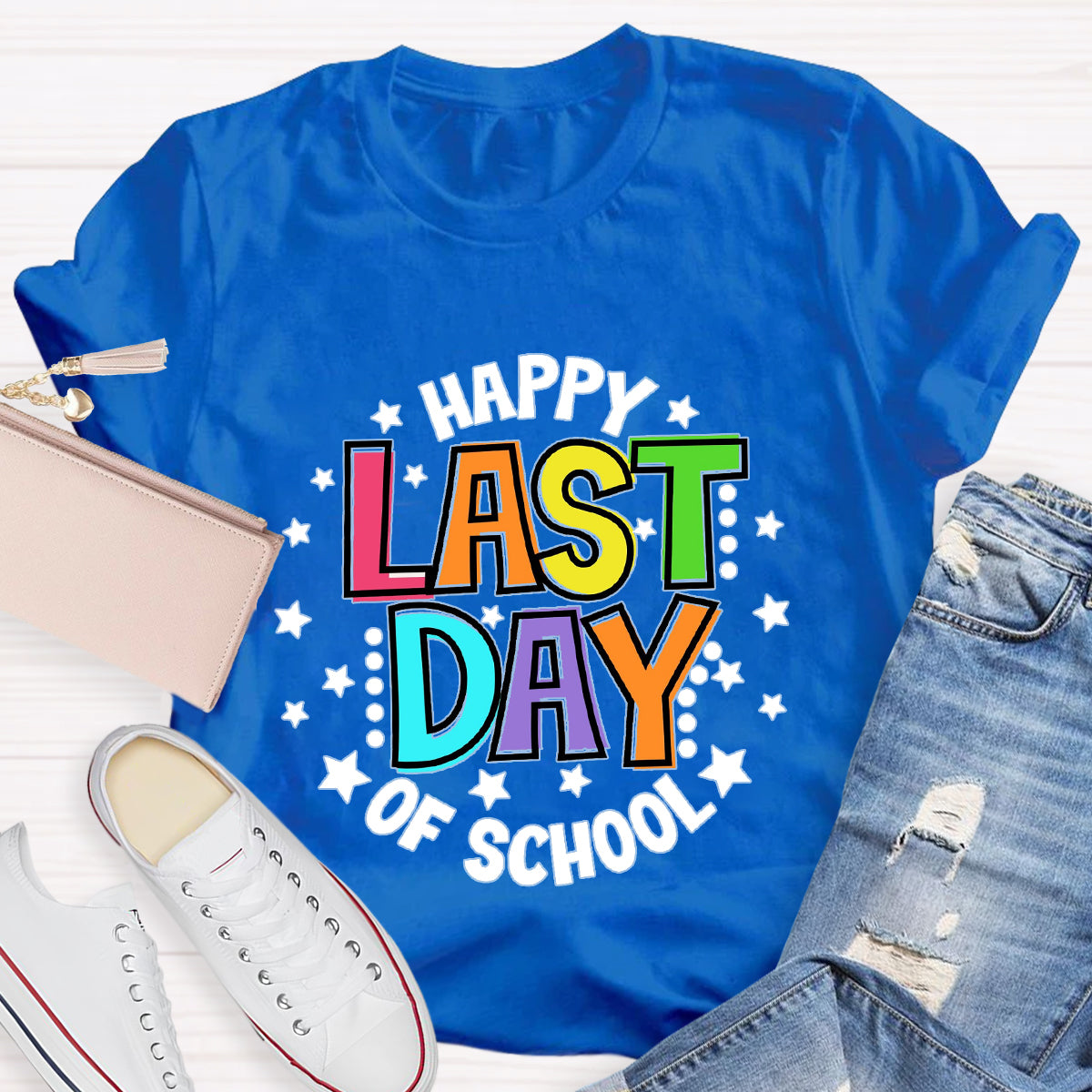 Happy Last Day Of School Star Circle T-Shirt