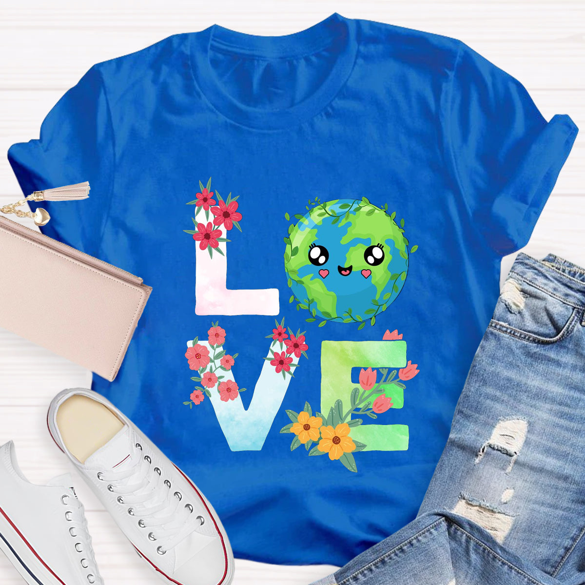 Love Earth Day Teacher T-Shirt