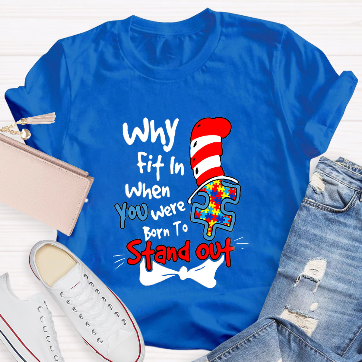 Why Fit In When You Were Born To Stand Out Children's Books T-Shirt
