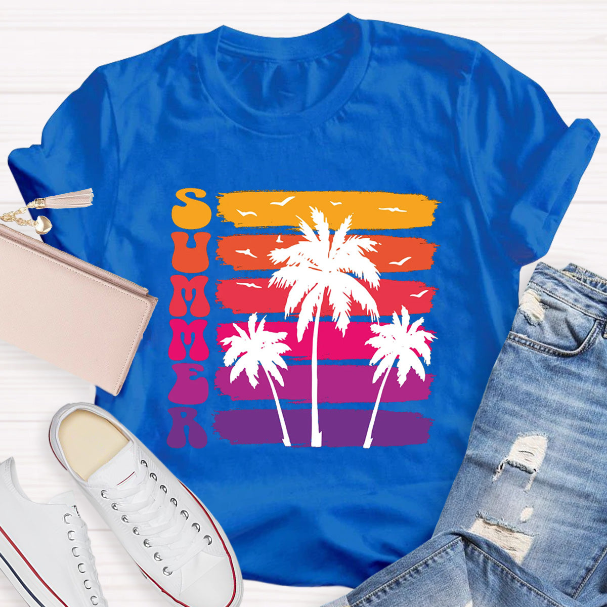Summer Beach Teacher T-Shirt
