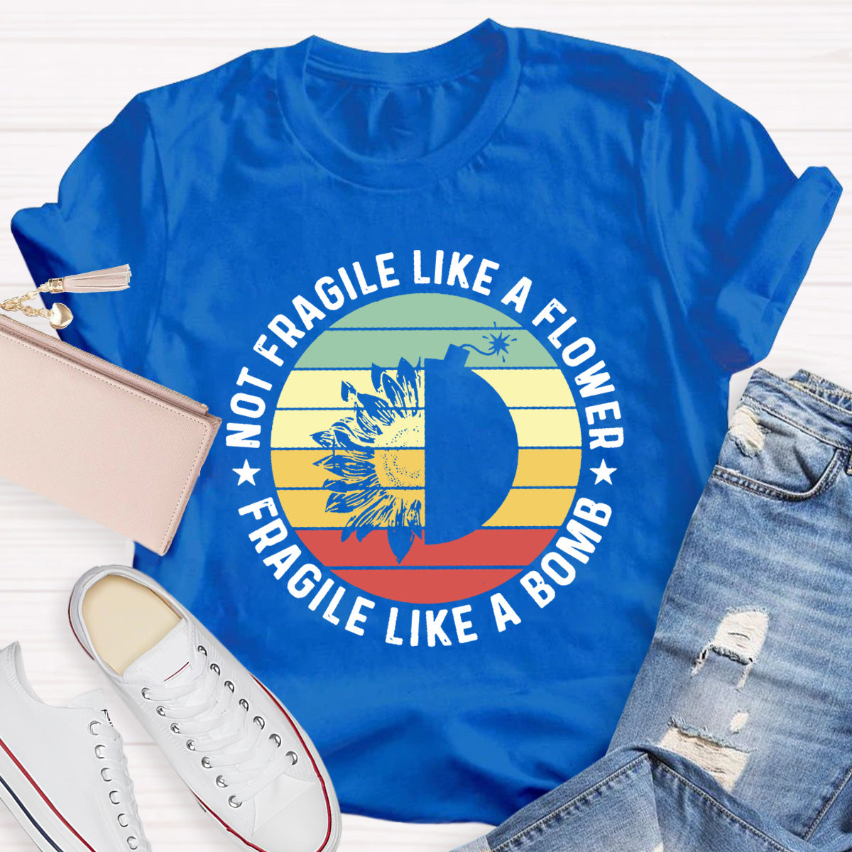 Fragile Like A Bomb Girl Power Teacher T-Shirt