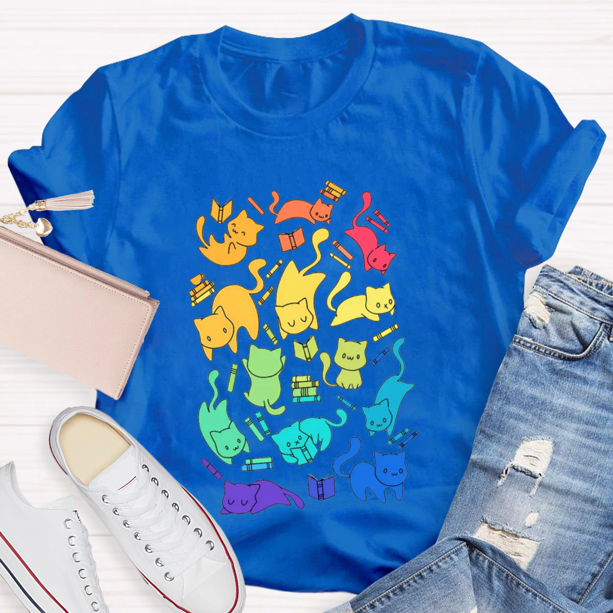 Funny Cat Art Teacher T-Shirt