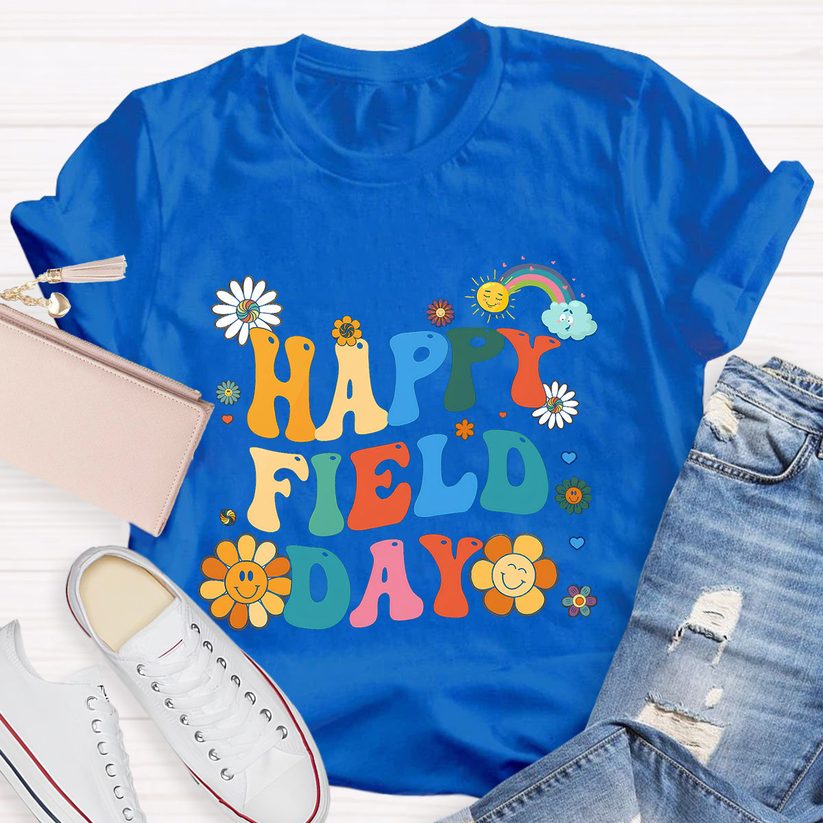 Happy Field Day Flower Teacher T-Shirt