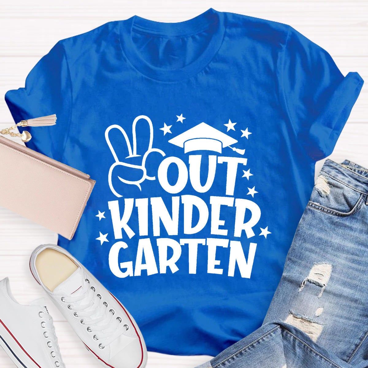Personalized Grade Out Kinder Garten Teacher T-Shirt