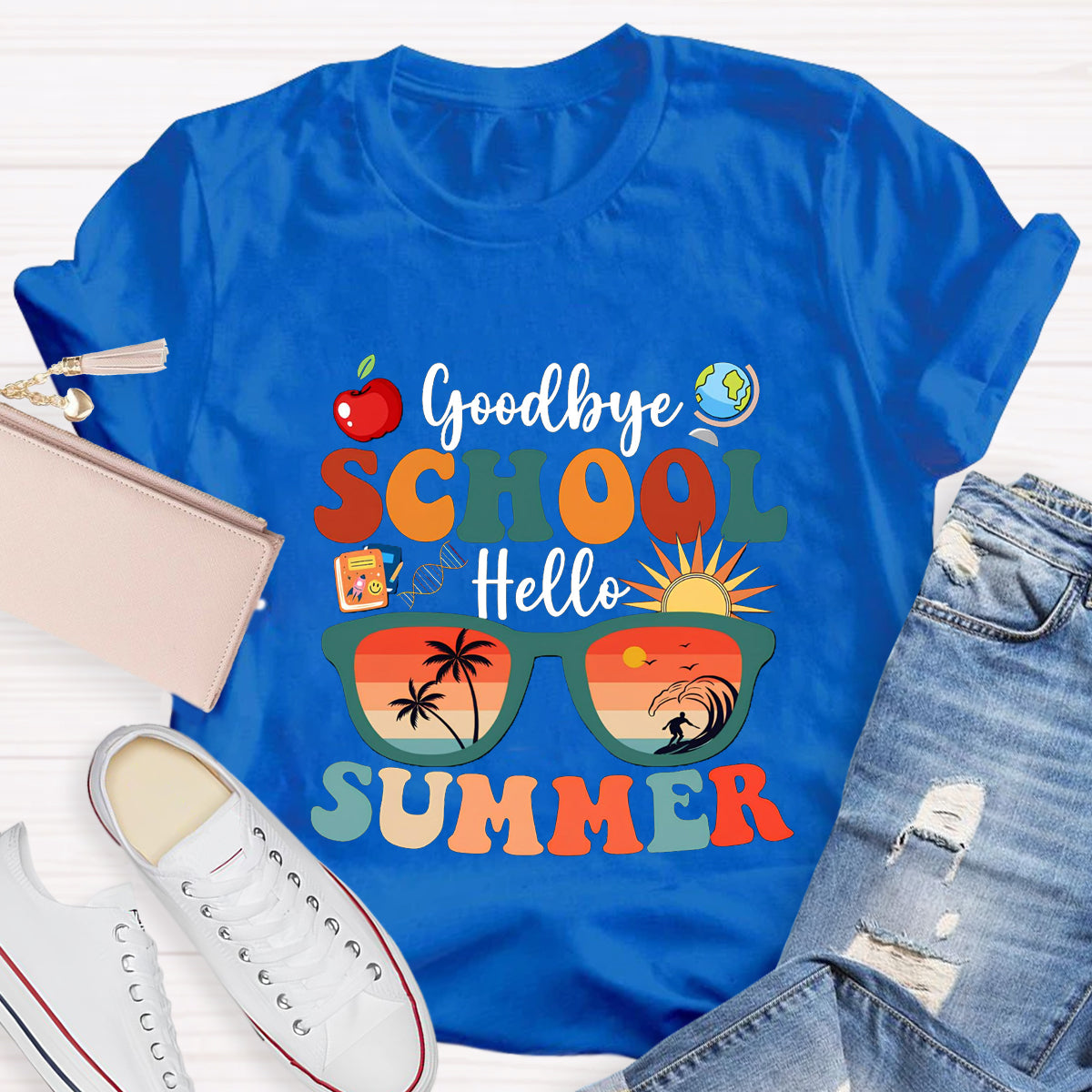 Goodbye School Hello Summer Teacher T-Shirt