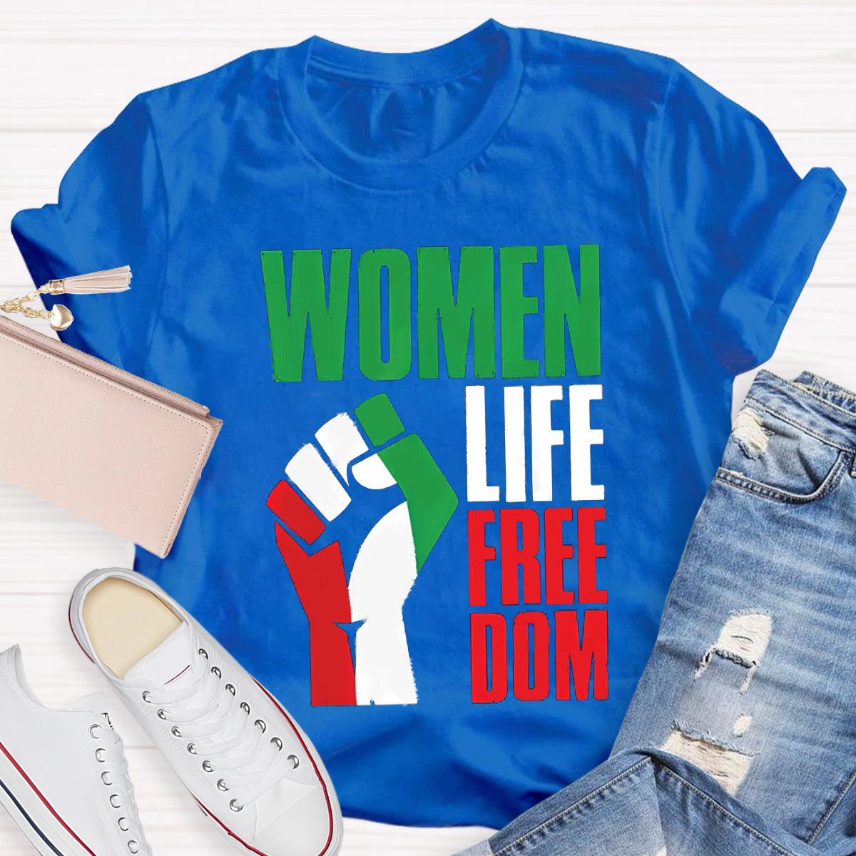 Woman Life Freedom Teacher T-Shirt