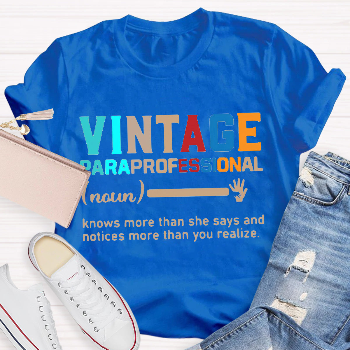 Vintage Paraprofessional Teacher T-Shirt