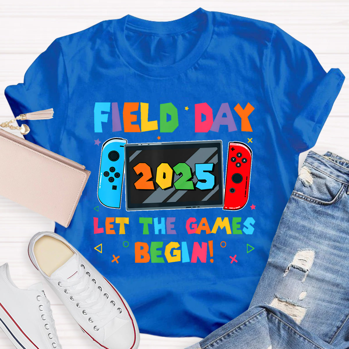 Personalized Year Field Day Let The Games Begin Teacher T-Shirt