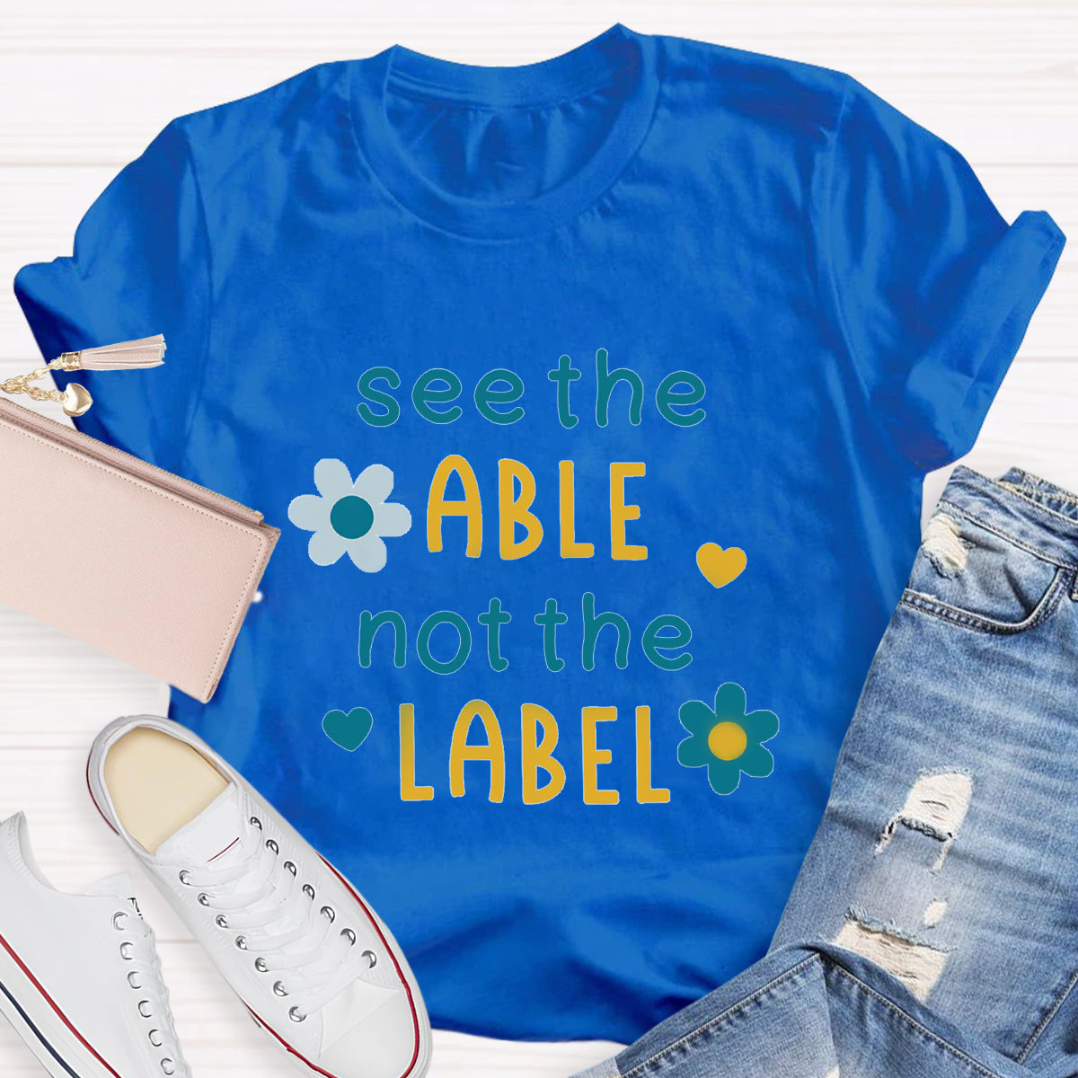 See The Able Not the Label Flower T-Shirt
