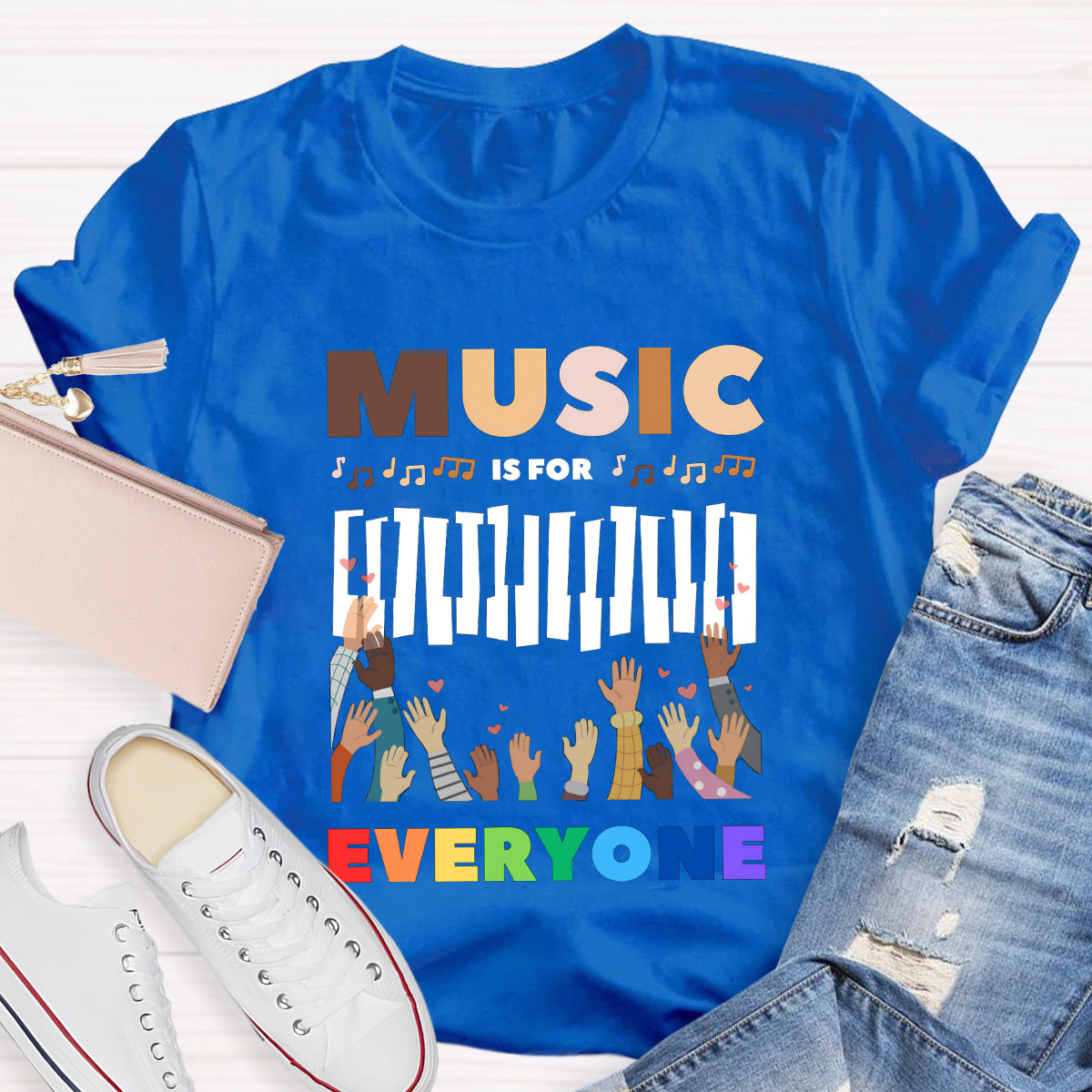 Music Is For Everyone Teacher T-Shirt