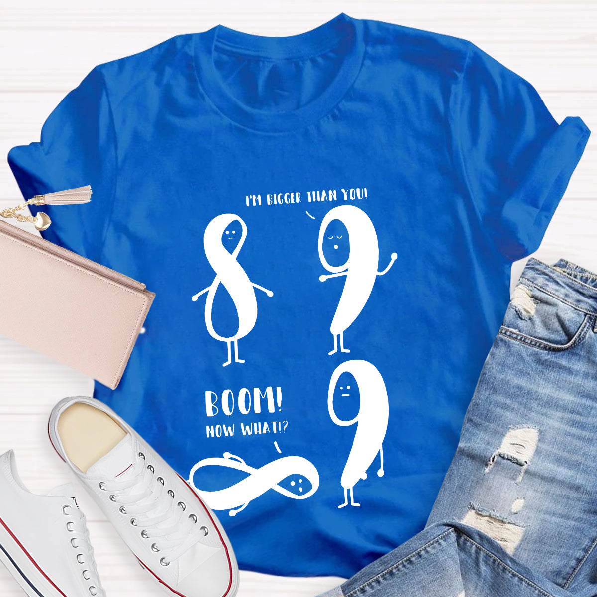 Funny Math I'm Bigger Than You Teacher T-Shirt