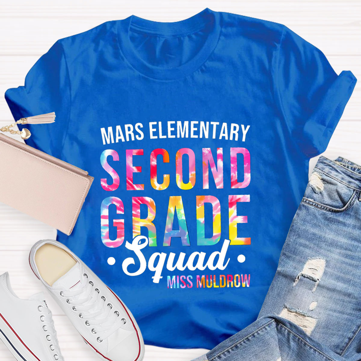 Personalized School Name And Grade Squad Teacher's Name T-Shirt