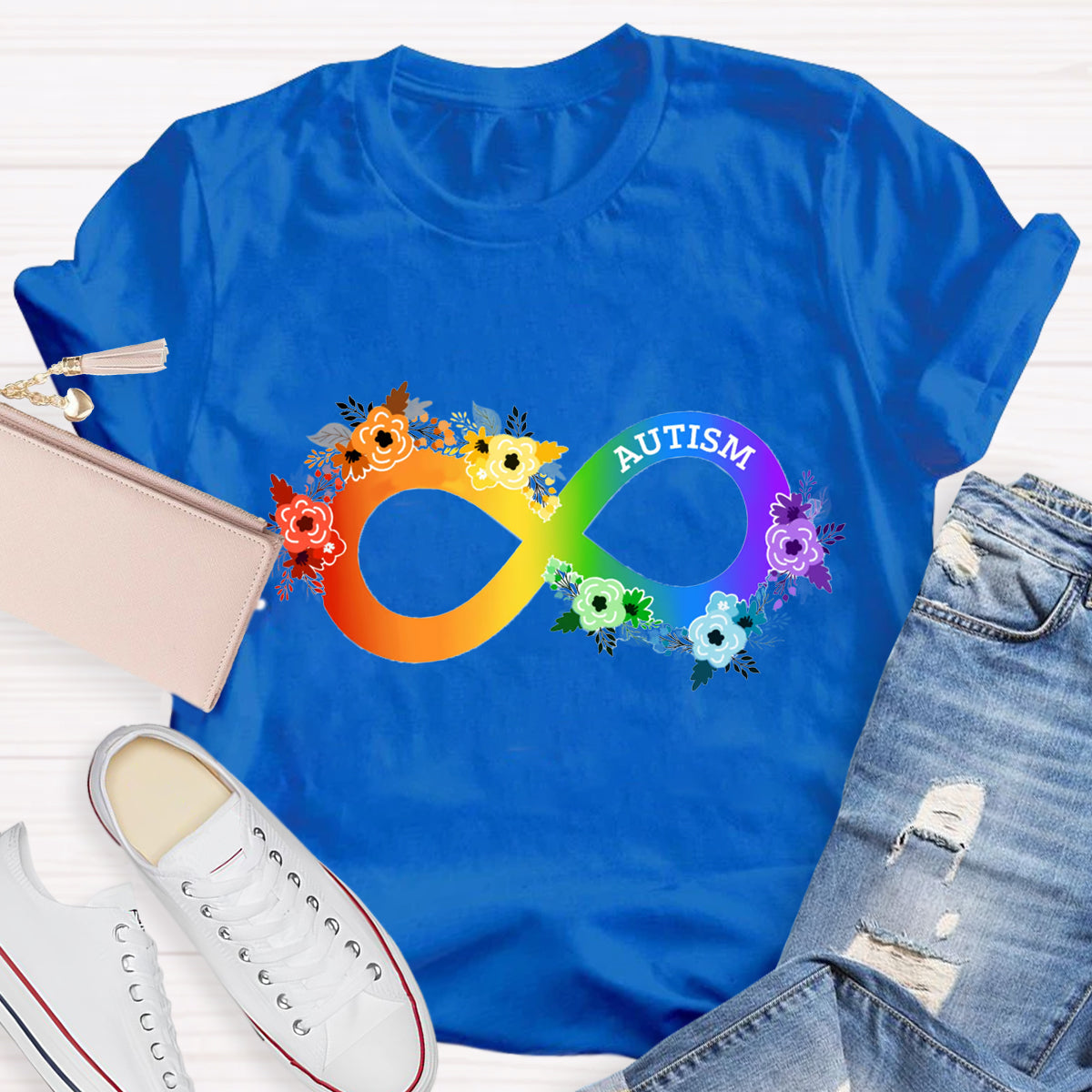 Neurodiversity Awareness Rainbow Infinity Symbol T-Shirt
